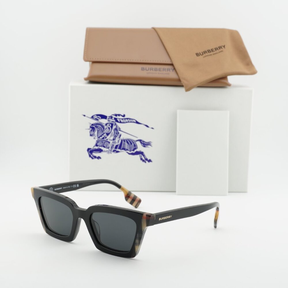 Burberry BE4392U 405587 Square Sunglasses - Black/Grey